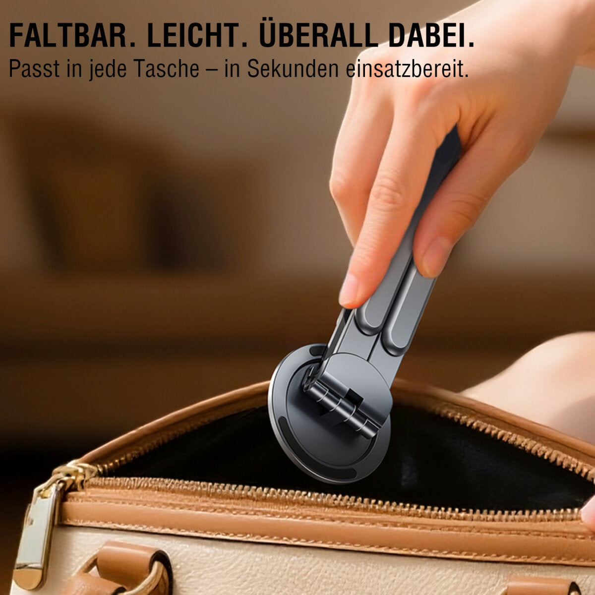 4smarts Laptop-Ständer für Geräte 4,7–17,3" – Magnetische Befestigung, UltiMag-Ring – Grau