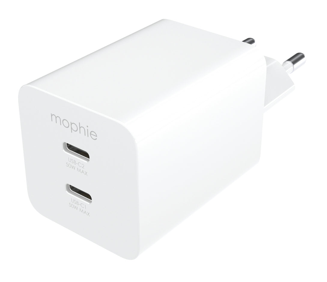 mophie Netzteil (EU) – 50 W, 2× USB-C, PD