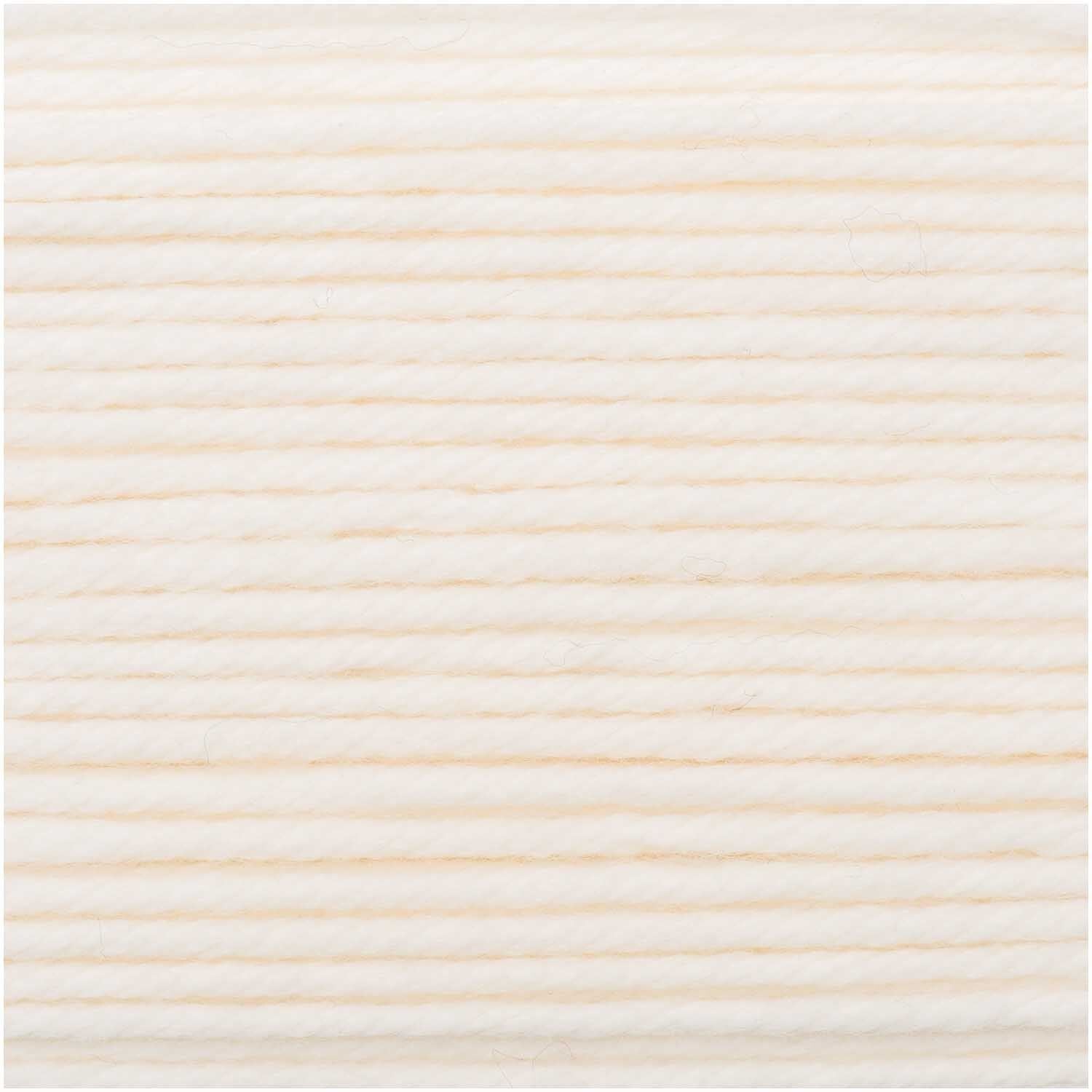 Rico Design Essentials Mega Wool Chunky Wolle Creme – 100 g, 115 m, Nadel 6 mm, 55% Schurwolle/45% Polyacryl