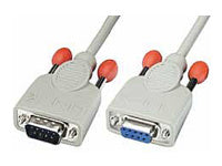 Lindy RS-232 Verlängerungskabel – 9-pol. Sub-D (m) zu 9-pol. Sub-D (w), 20 m, Grau