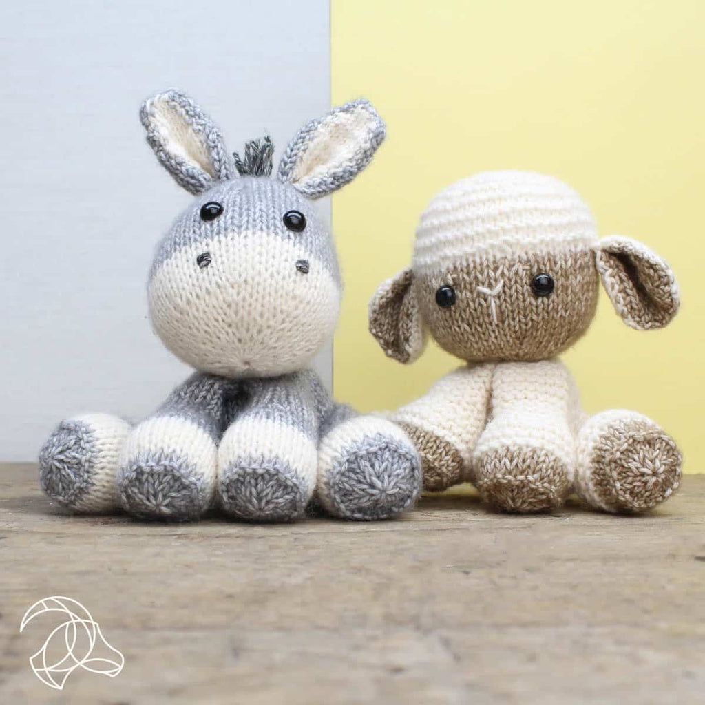 Hardicraft Strickset Lama – 20 cm, Weiss