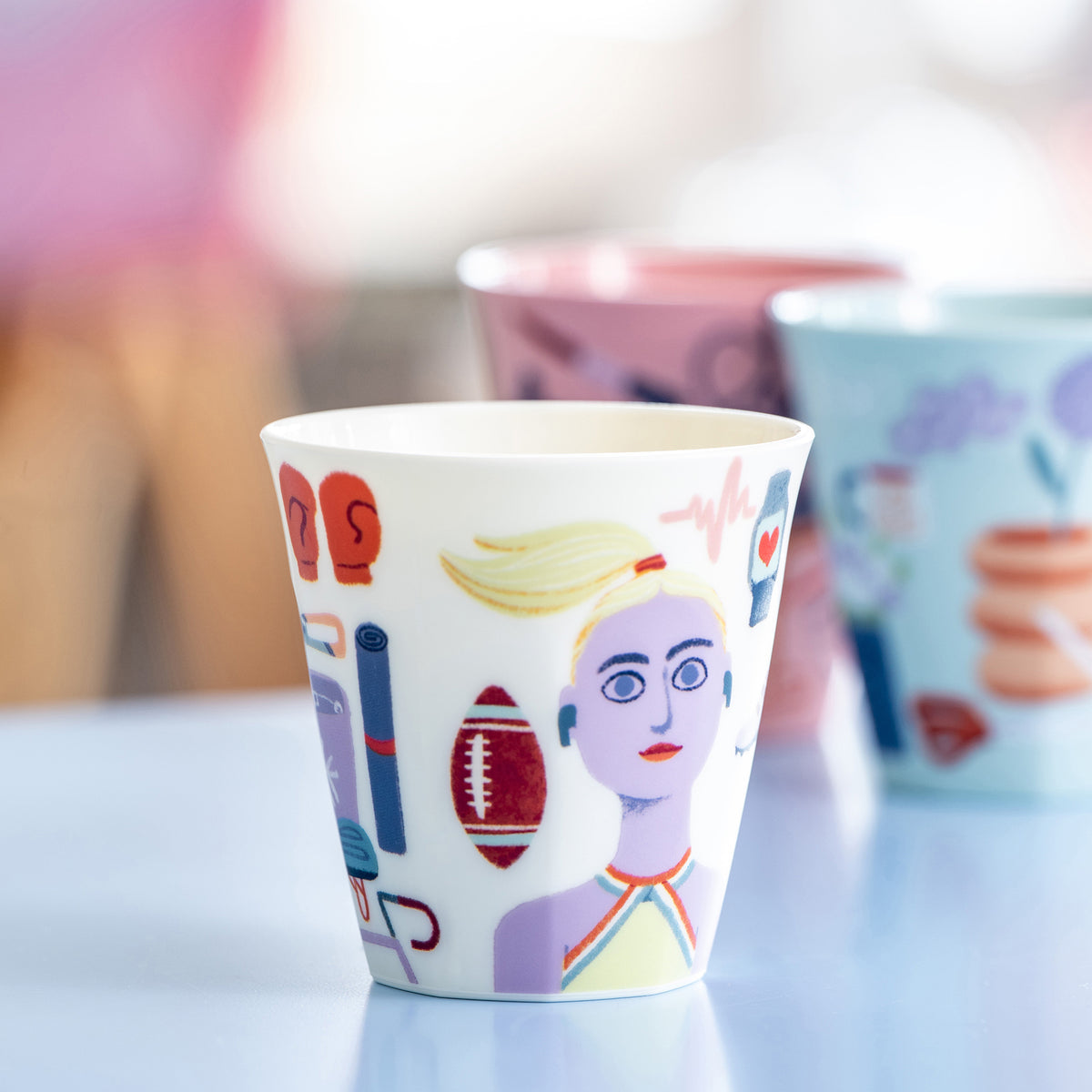 Koziol Tasse – 300 ml, H 8,9 cm, Kunststoff, Mehrfarbig, spülmaschinenfest