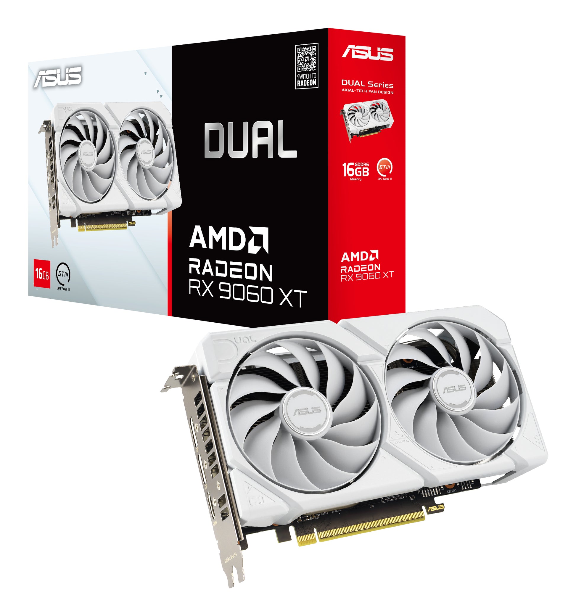 ASUS Radeon RX 9060 XT, 16 GB GDDR6, PCI Express 5.0