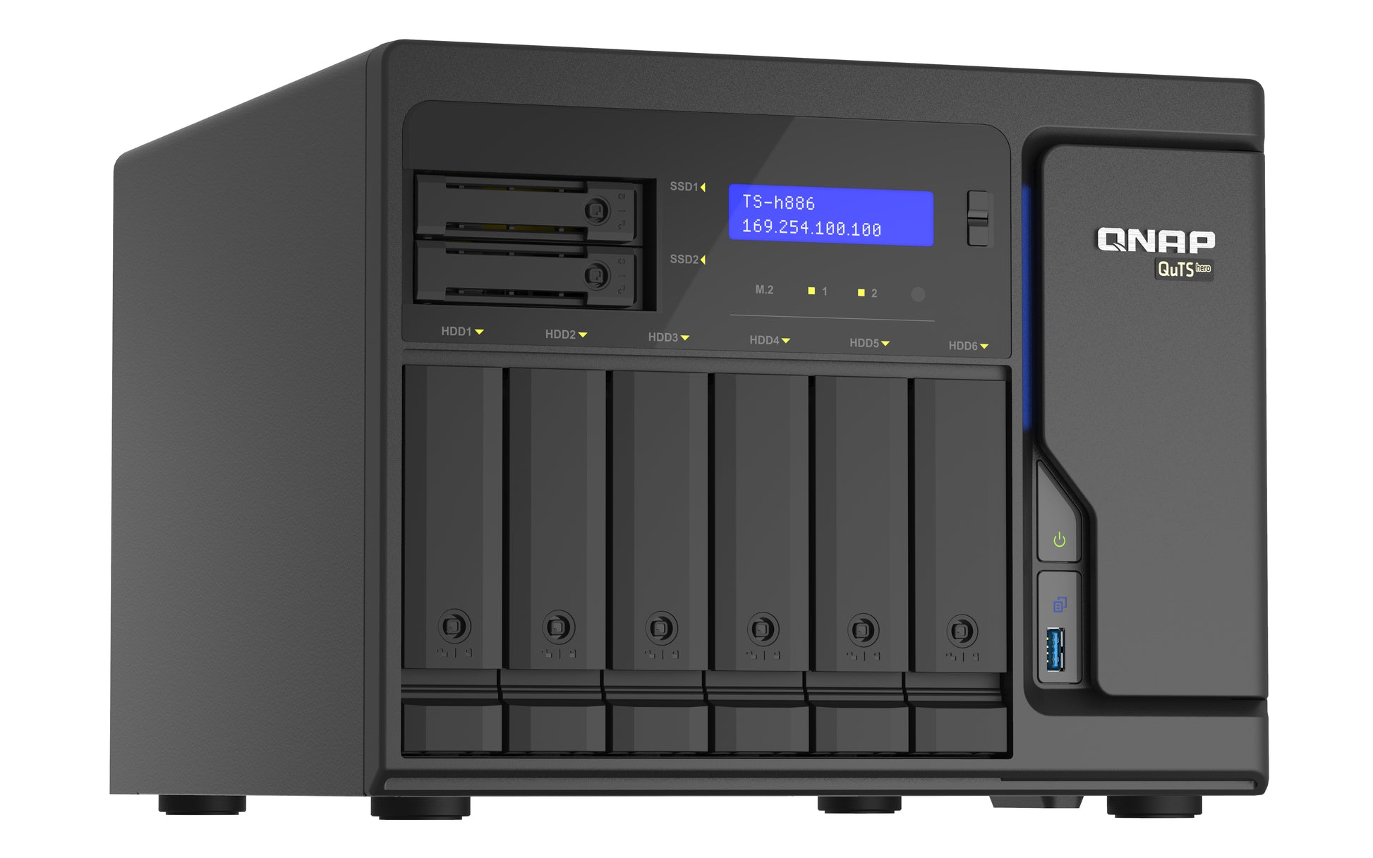 QNAP TS-h886-D1602-8G-BRO NAS – M.2, SATA III, QuTS hero, 8 Einschübe