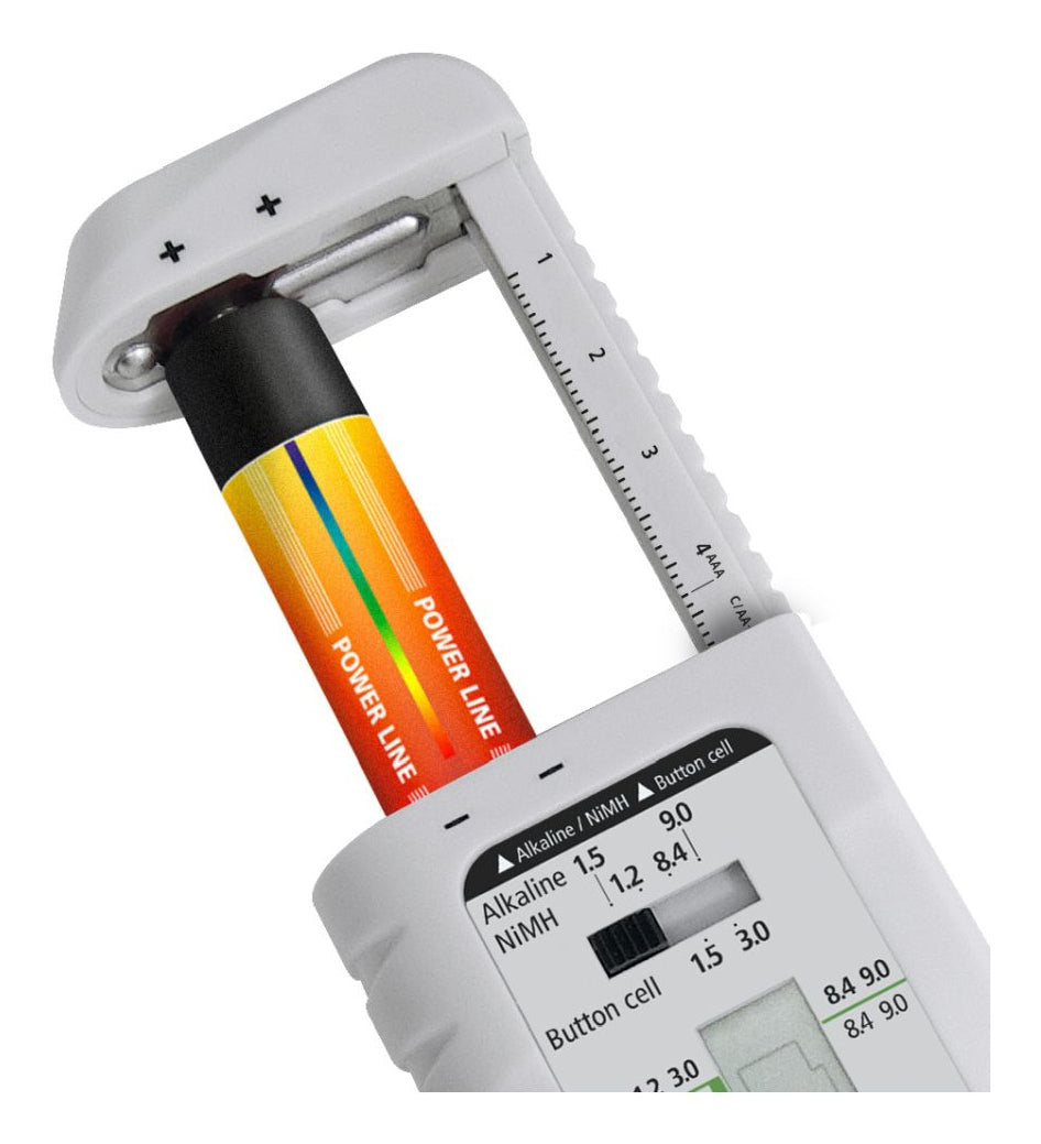 Laserliner PowerCheck – Batterietester – Display, für AA/AAA/C/D/9 V/Knopfzellen