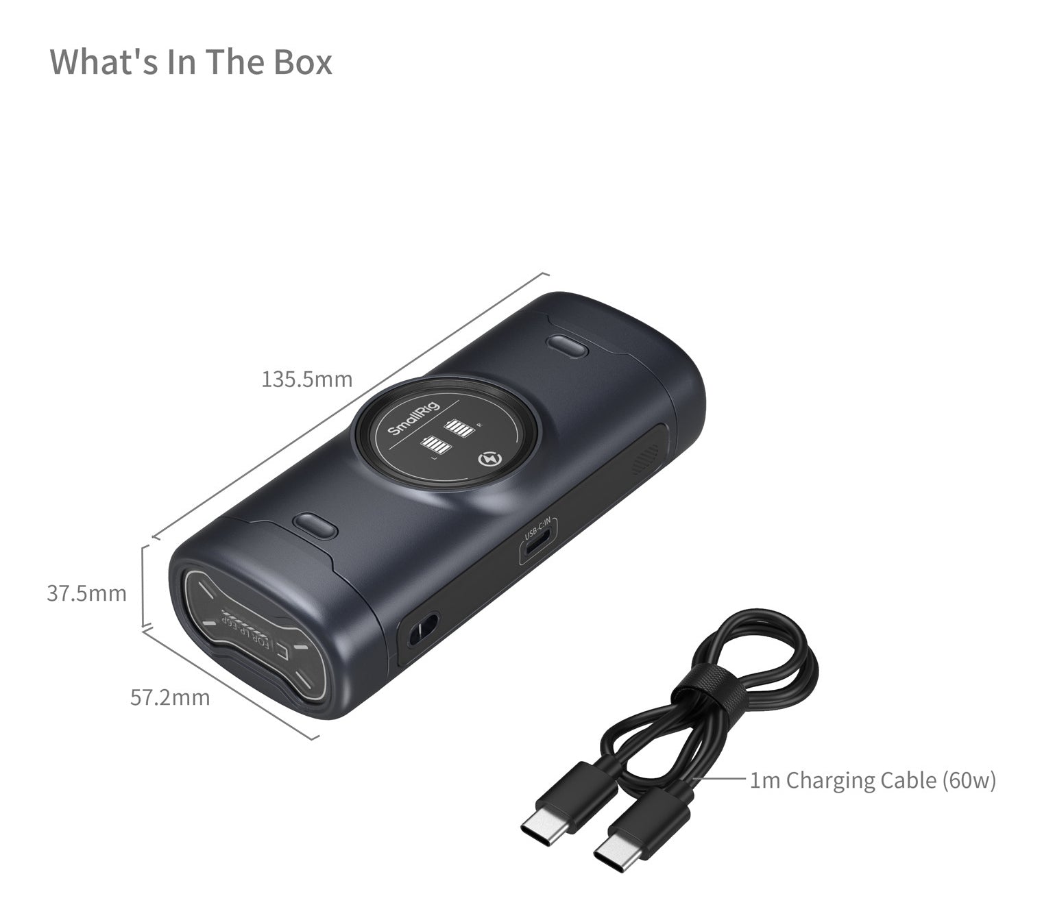 SmallRig 5105 Ladecase – für Canon LP-E6P, LP-E6NH, LP-E6N und andere – 2-fach, USB-C – Display