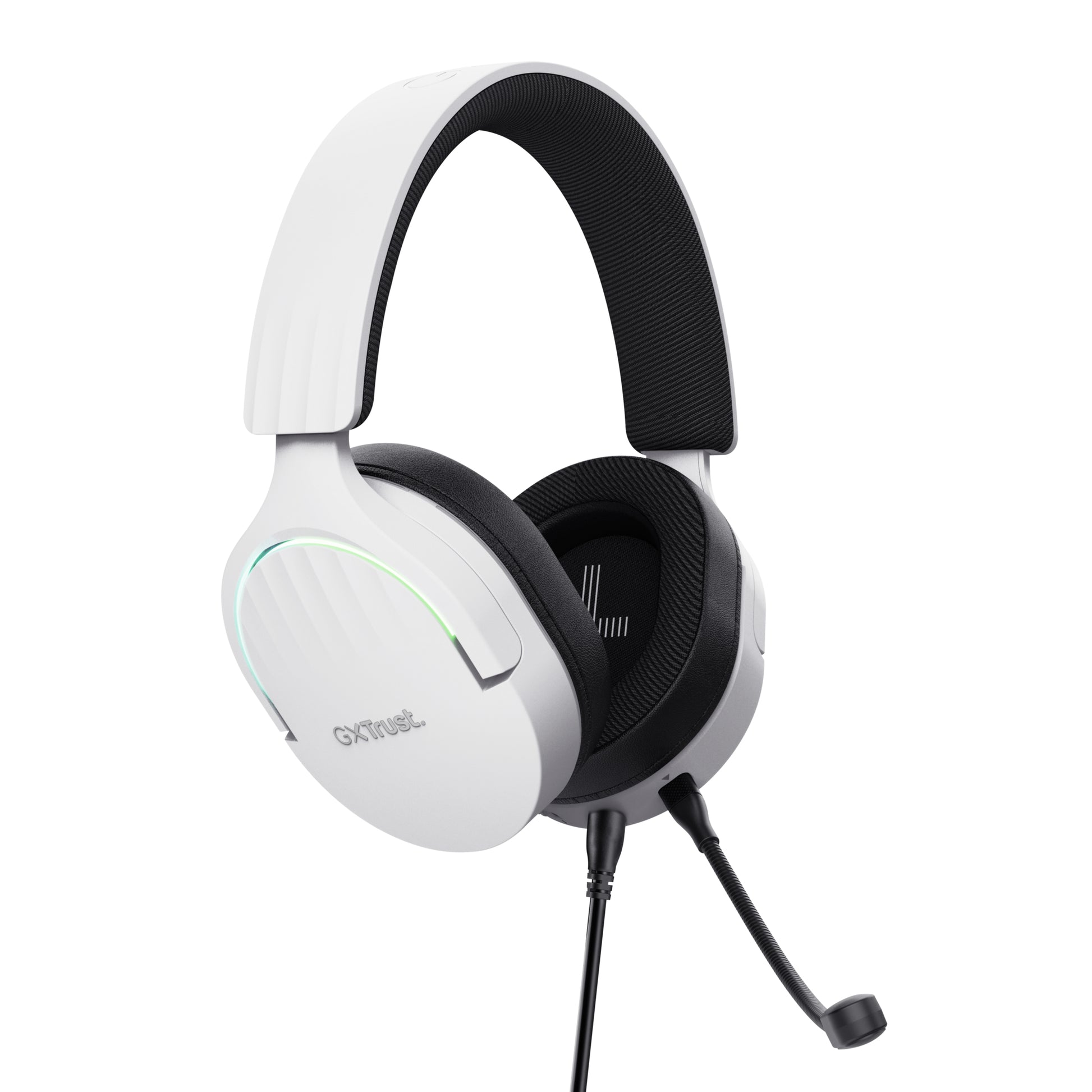 Trust GXT490 FAYZO Gaming-Headset – Over-Ear, Stereo, Verkabelt (USB-A), ANC, Weiss