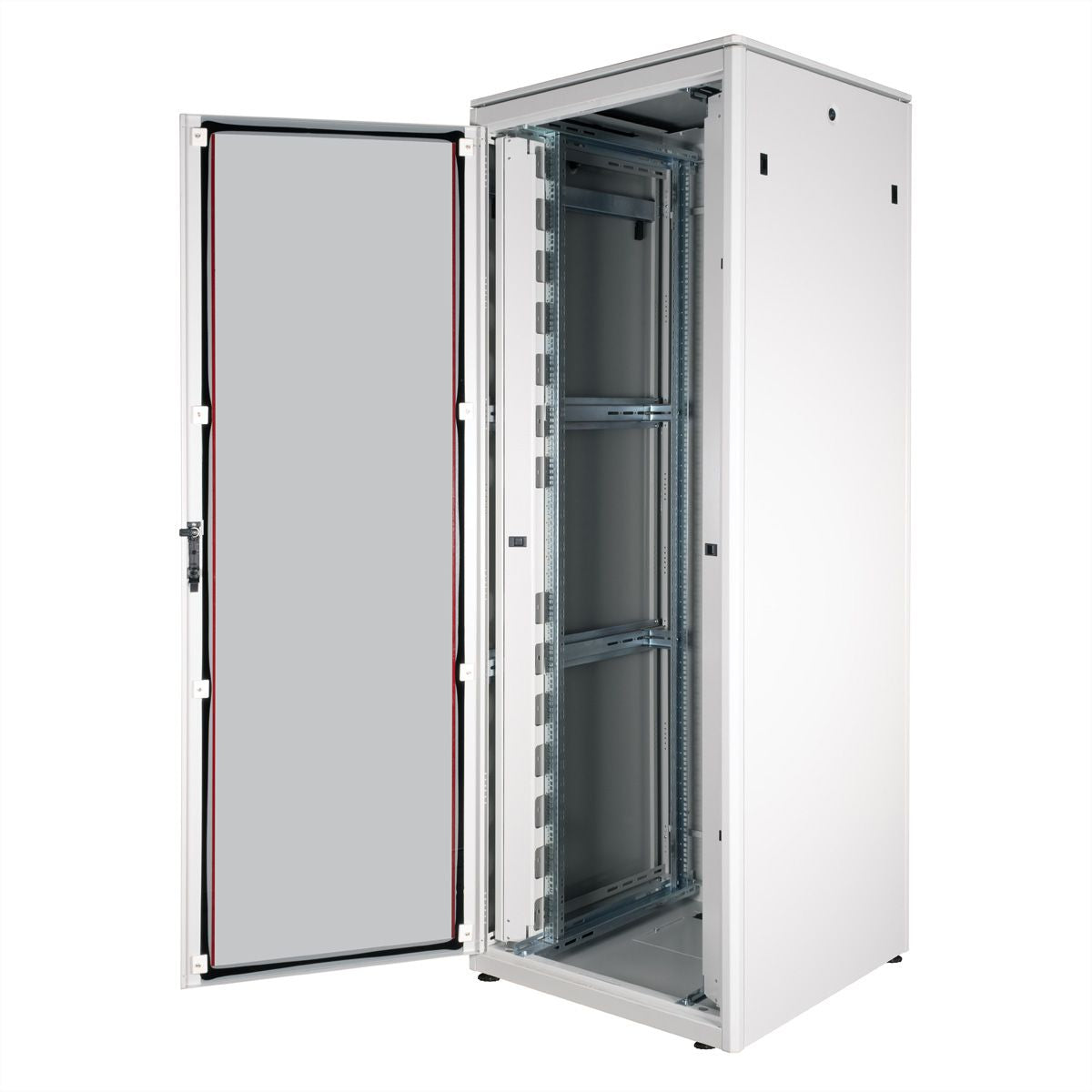 ROLINE Pro – 19" Netzwerkschrank 47U, IP20, abschliessbar, 800 × 800 × 2276 mm, lichtgrau, Stahl