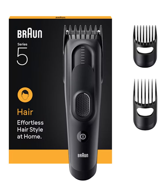 Braun Haarschneider Serie 5 HC5530 – 3–24 mm, 17 Längeneinstellungen, 50 min Akku, schwarz