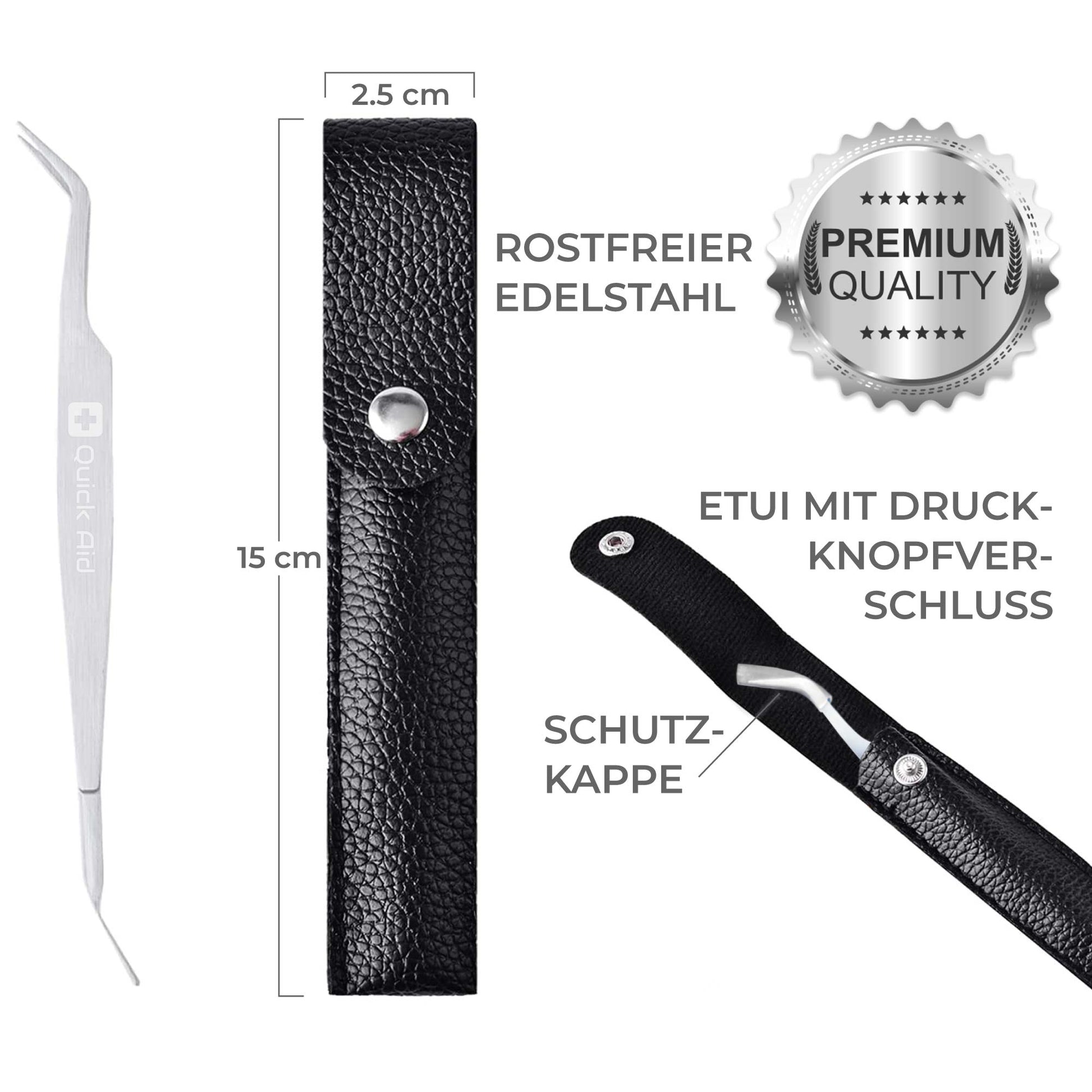 Quick Aid Zeckenzange 2-in-1 – mit Etui
