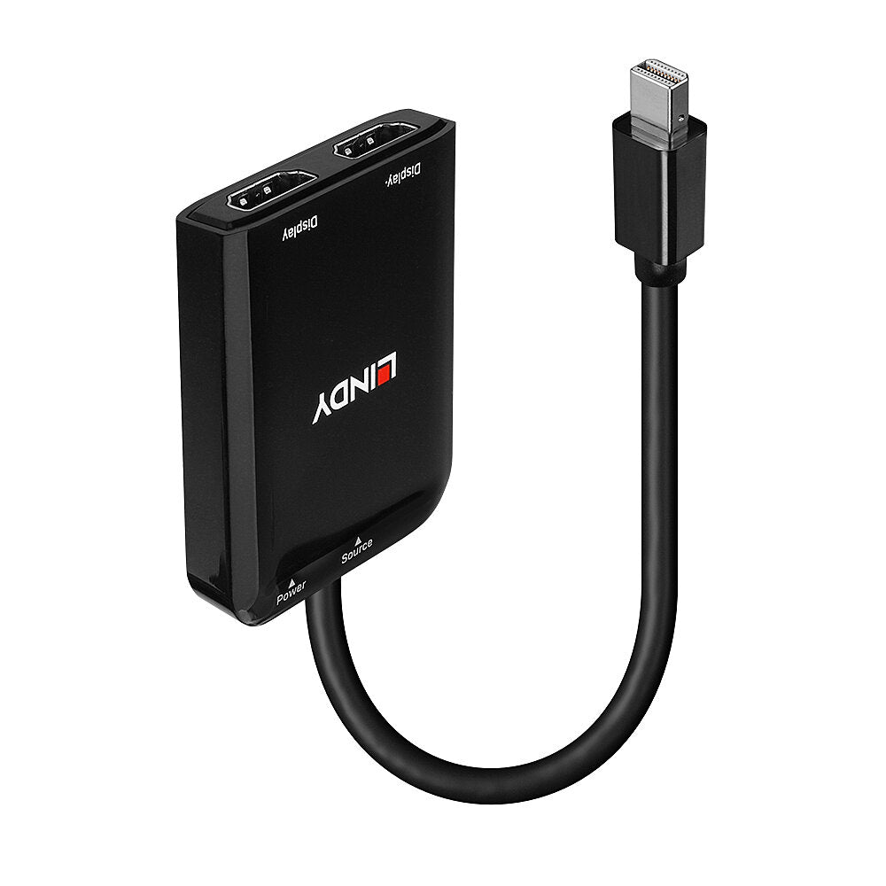 Lindy 38432 Multi-Monitor-Adapter Mini DisplayPort zu HDMI – 2× HDMI, 4K @ 30 Hz, HDMI 2.0, USB-Netzteil
