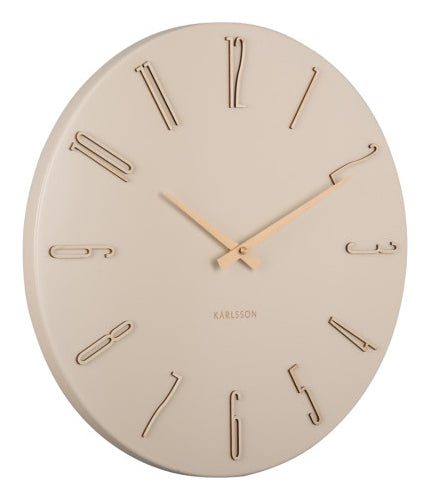 Karlsson Wanduhr Esmerado – Ø 40 cm, weiss, Metall