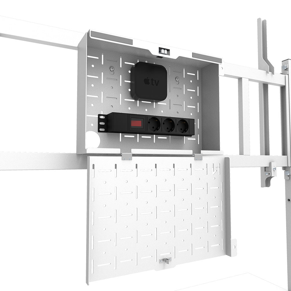 Neomounts MOVE Go XL FL50-575WH1 – Trolley, höhenverstellbar, für 65–110", VESA 100×100–1000×600, bis 125 kg