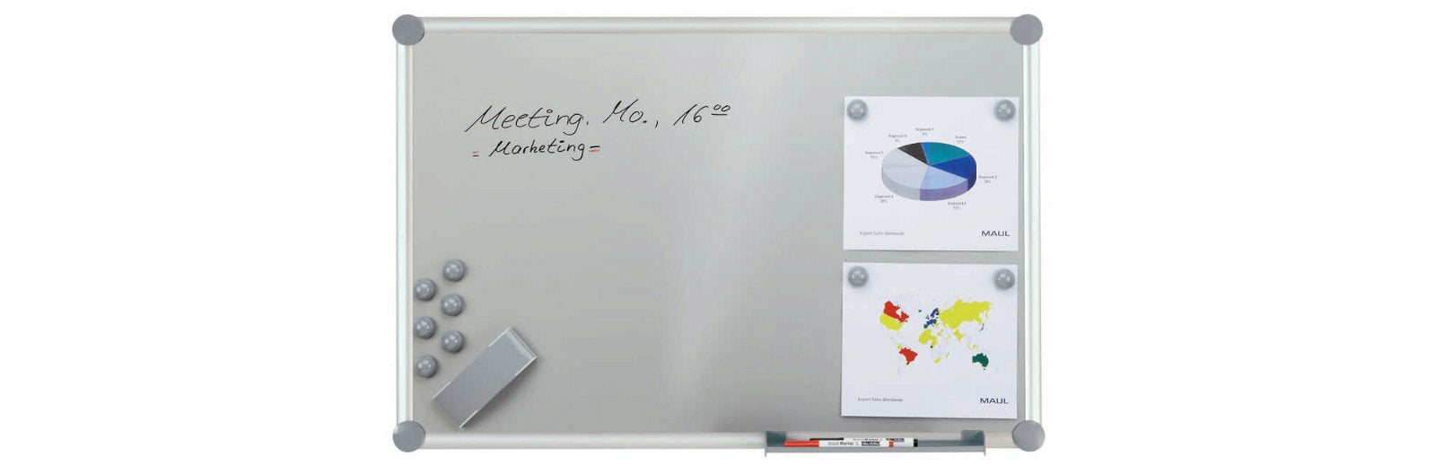 MAULpro 2000 Whiteboard – Stahl, magnetisch – 90 × 60 cm
