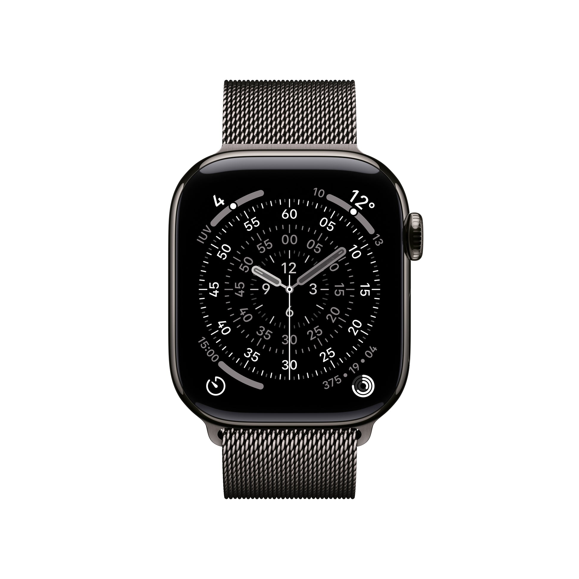 Apple Watch S11 – Smartwatch – 42 mm, LTE, OLED, 50 m, IP6X, Slate Titanium, Bandgrösse S/M, Milanese Loop