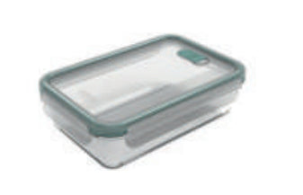 Rotho NALA – Vorratsdose 1,1 l, 22,6 × 15,1 × 7 cm, Glas (Borosilikat), Transparent