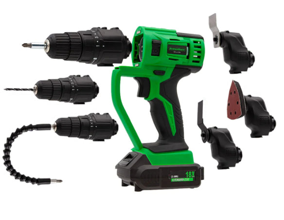 Mediashopping Hammersmith MultiTool Multifunktionswerkzeug – 18 V – 1 Akku & Schnellladestation, Koffer
