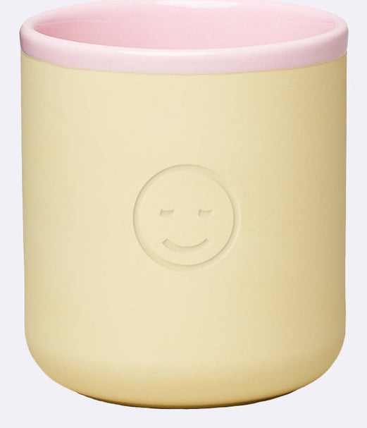 Chic-mic Good Mood Teetasse – 380 ml, Porzellan, Rosa/Gelb, spülmaschinenfest, mikrowellengeeignet