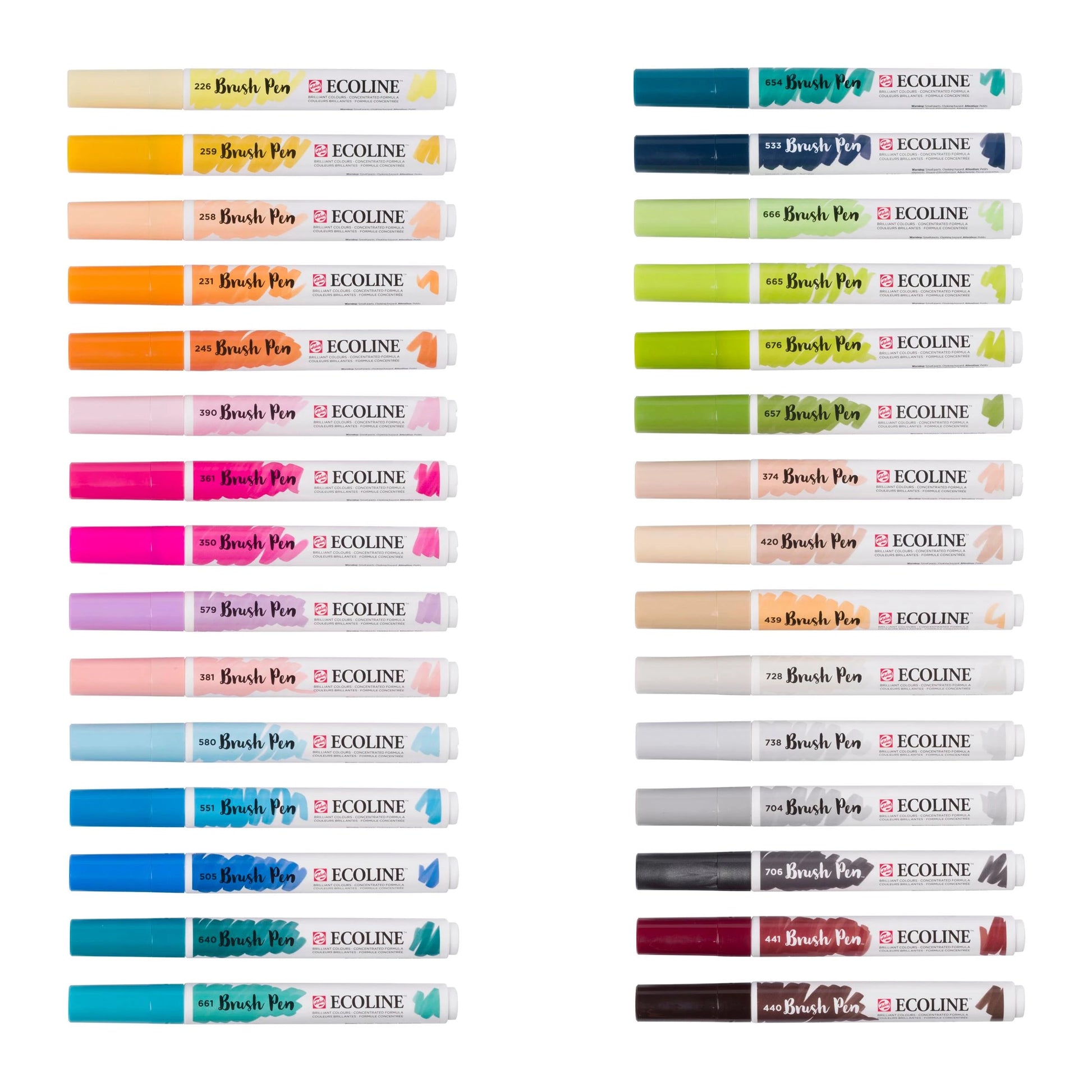 Talens Ecoline Brush Pen – Pinselspitze, wasservermalbar, 30 Farben