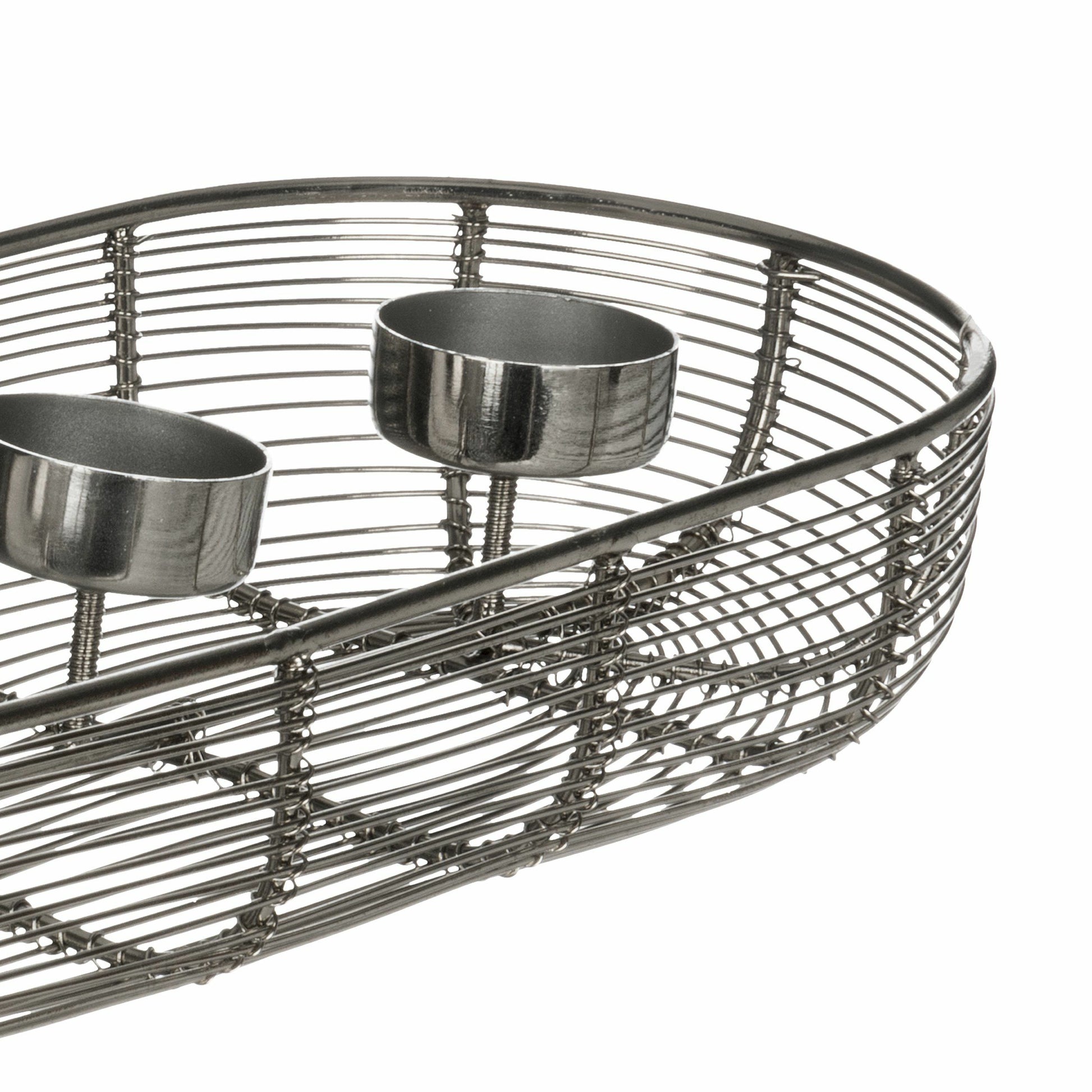 EGLO Hagony Adventskerzenhalter – Metall, Silber – 14 × 6 × 40,5 cm – 1-teilig