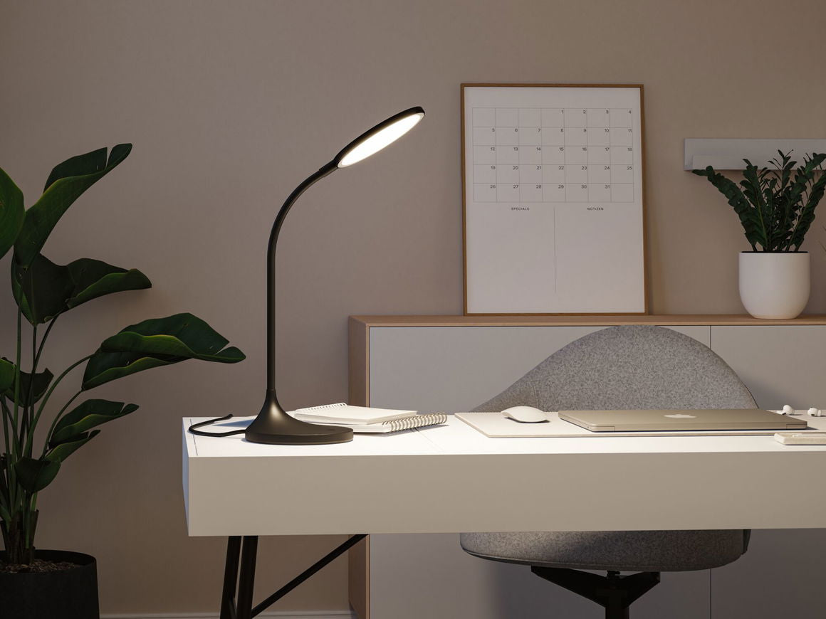 Paulmann Tischleuchte Mejan – 4000 K, 1640 lm, 15 W, dimmbar, fest verbaute LED, schwarz