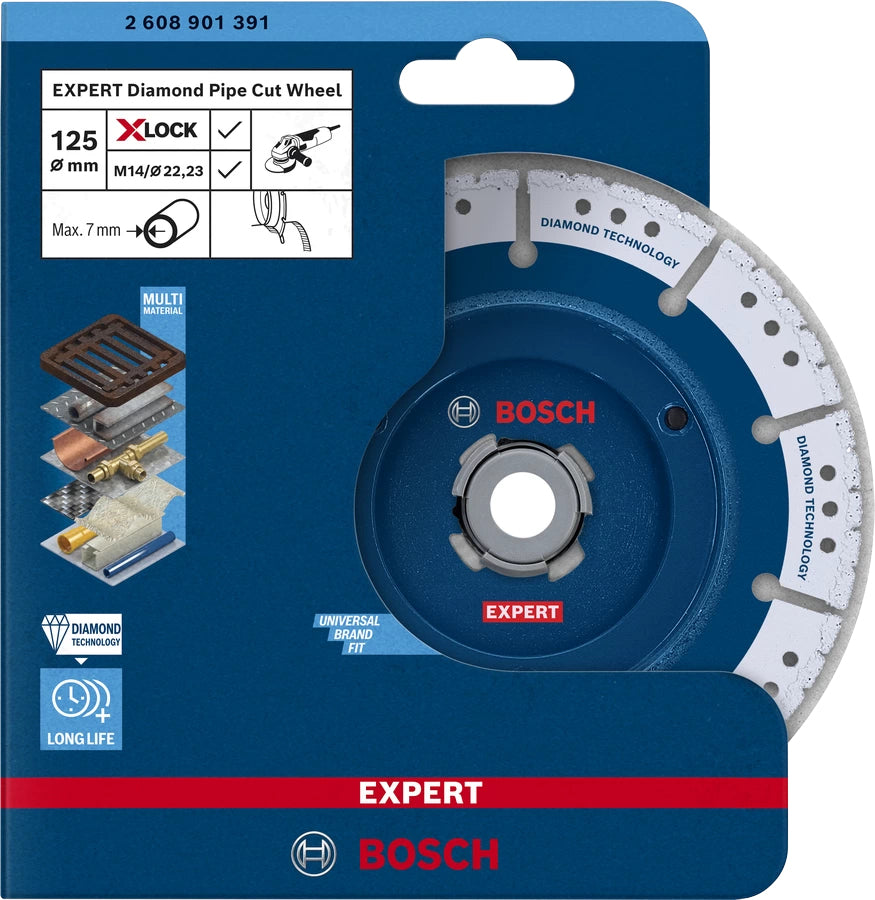 Bosch Diamanttrennscheibe, EXPERT, 125 mm, blau, grau