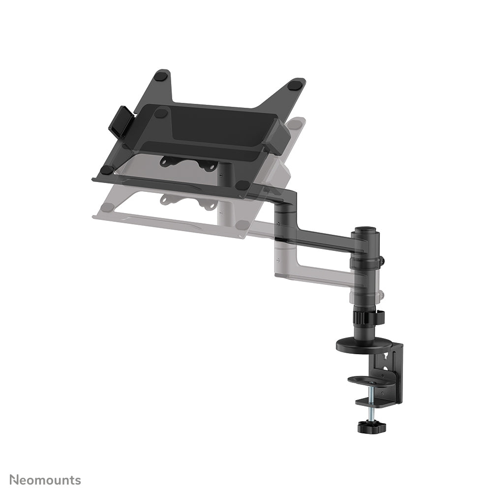 Neomounts Laptop-Arm (Klemme/Durchführung) – für Notebooks bis 17,3" – VESA 100×100, 5 kg – Schwarz