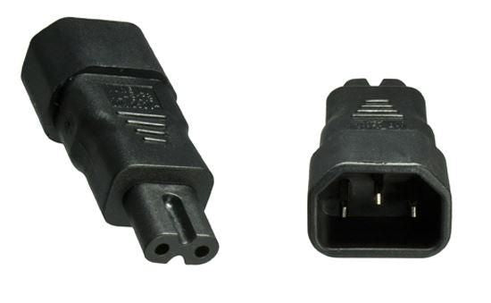 Microconnect Netzadapter C14 zu C7 – für Geräte mit C7-Buchse, Schwarz