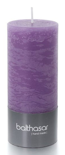 Balthasar Zylinderkerze – Ø 6 × 14 cm – Paraffin, Flieder – 50 h