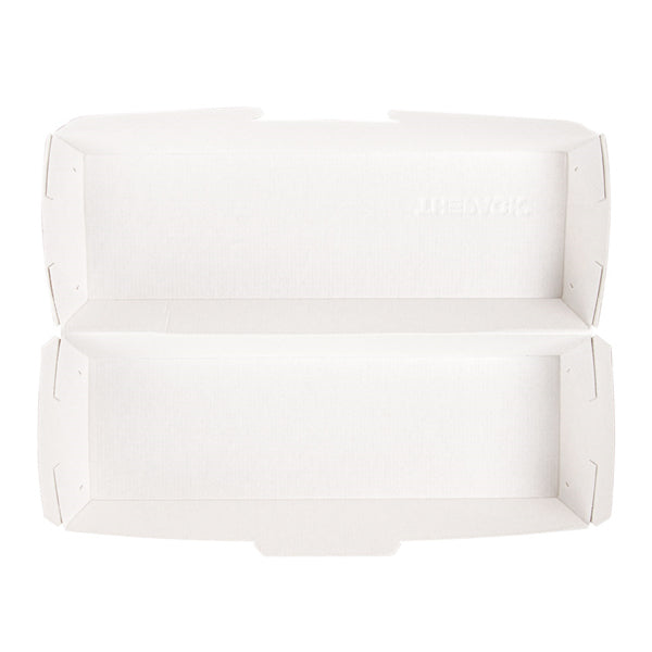 Garcia de Pou Weita Take-away-Box Hotdogbox, Papier/Karton – 232 × 90 × 63 mm, braun/weiss – FSC – 50 Stk.
