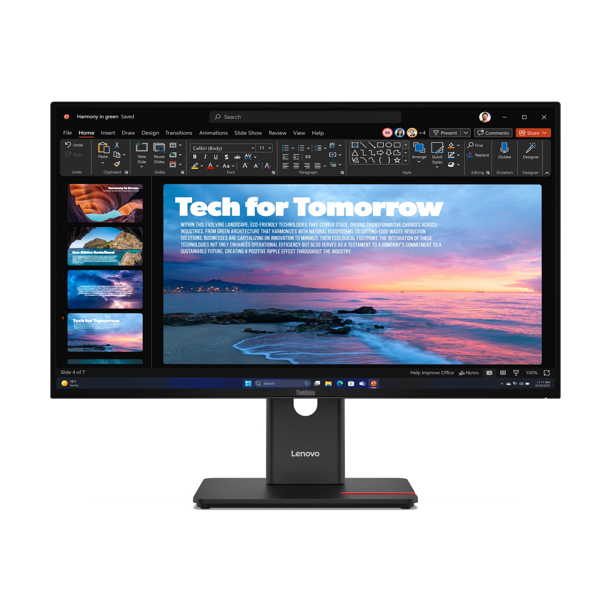 Lenovo ThinkVision T27Qd-40 LED Monitor, 27", 2560 × 1440 (WQHD), Schwarz