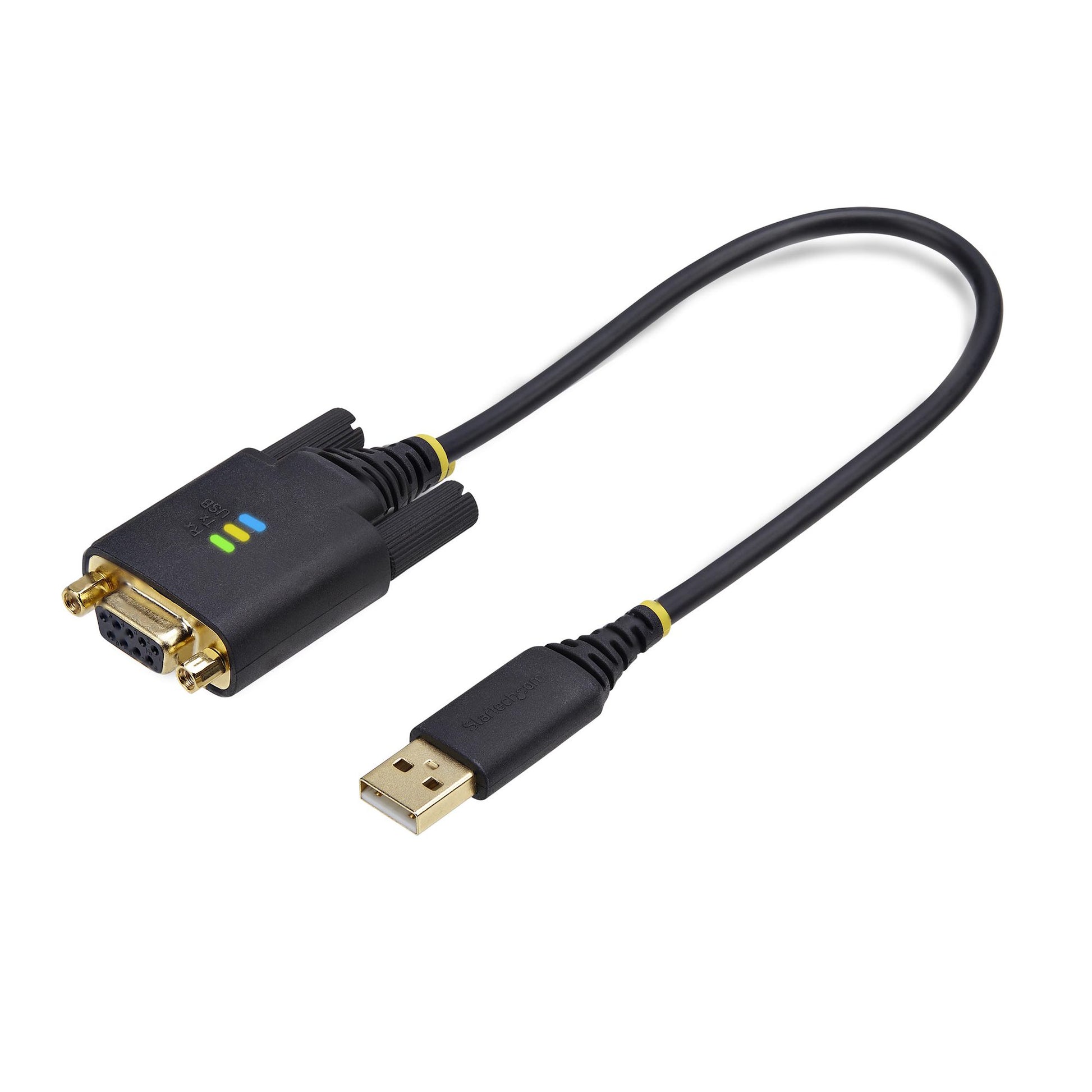 StarTech.com USB-A zu DB-9 Null-Modem-Adapter – 0,3 m, FTDI FT232R, 921,6 Kbit/s, für Windows/macOS/Linux