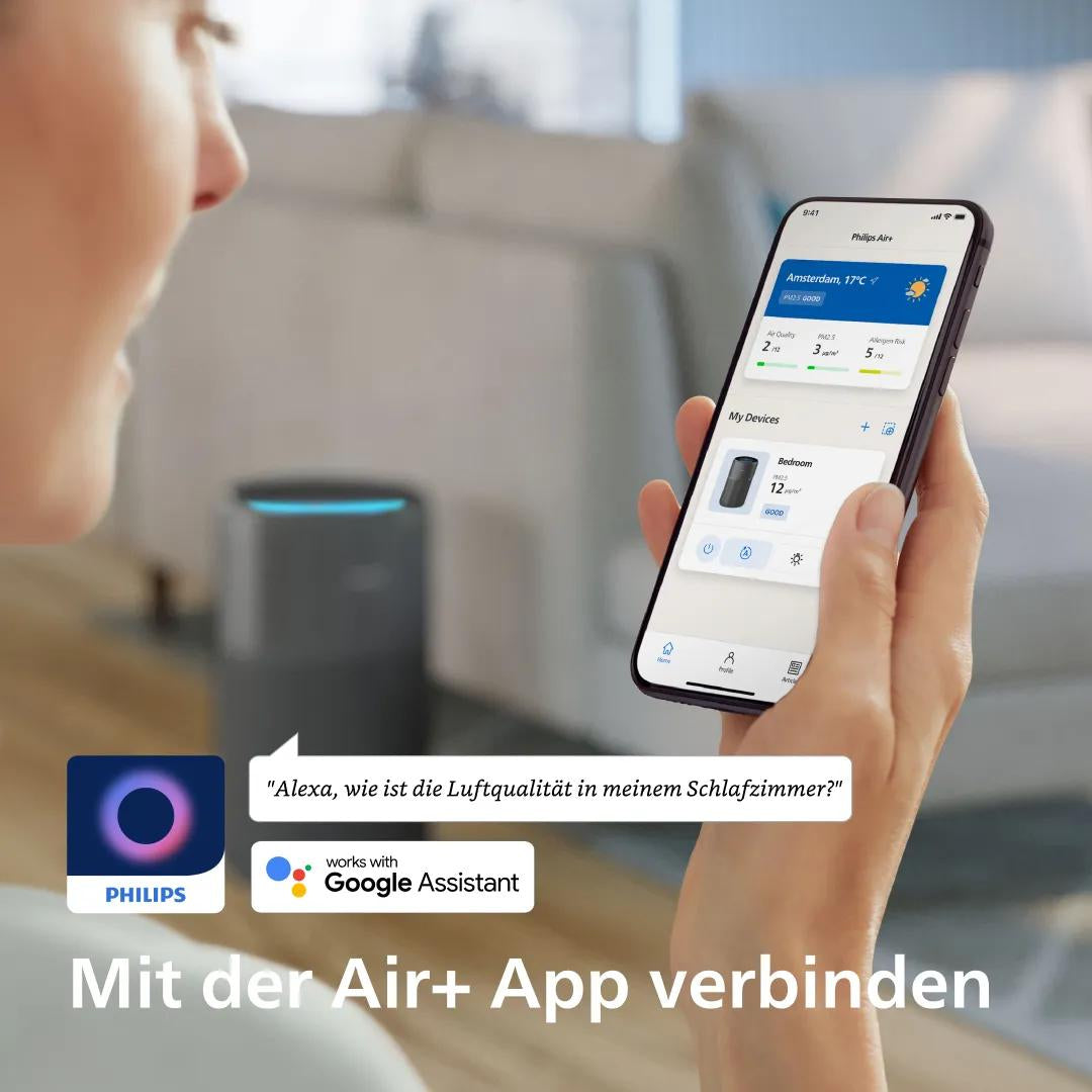 Philips Luftreiniger AC2221/13 – CADR 420 m³/h, bis 109 m², WLAN, App-Steuerung, 45 dB