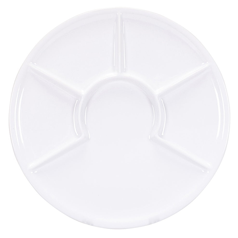 Kadastar Fleischfondue-Teller Pure – Ø 28 cm, Porzellan, Weiss