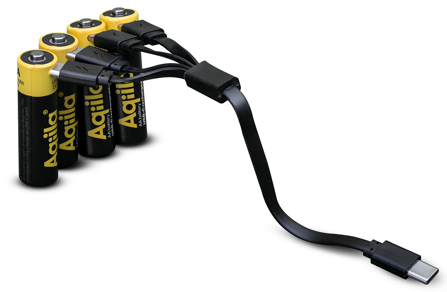 Aqiila AA Akkus, Li-Ion, 2000 mAh, 1,5 V – 4 Stk.