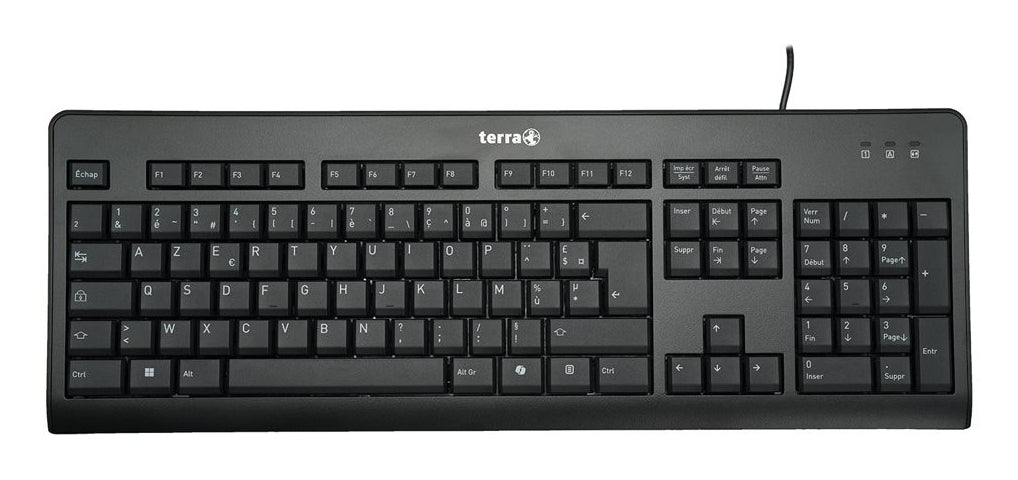 TERRA Keyboard 1500 – Tastatur – kabelgebunden – USB‑A – AZERTY (FR) – schwarz
