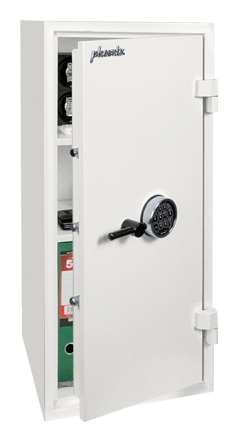 Phoenix Safe Co. Phoenix Tresor Fortress SS1455E – Elektronikschloss – 95 l – Bodenmontage – Weiss