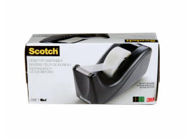 Scotch Tischabroller C60 – für Klebeband bis 19 mm × 38,1 m, inkl. 1 Rolle Magic 19 mm × 33 m, ausklappbar
