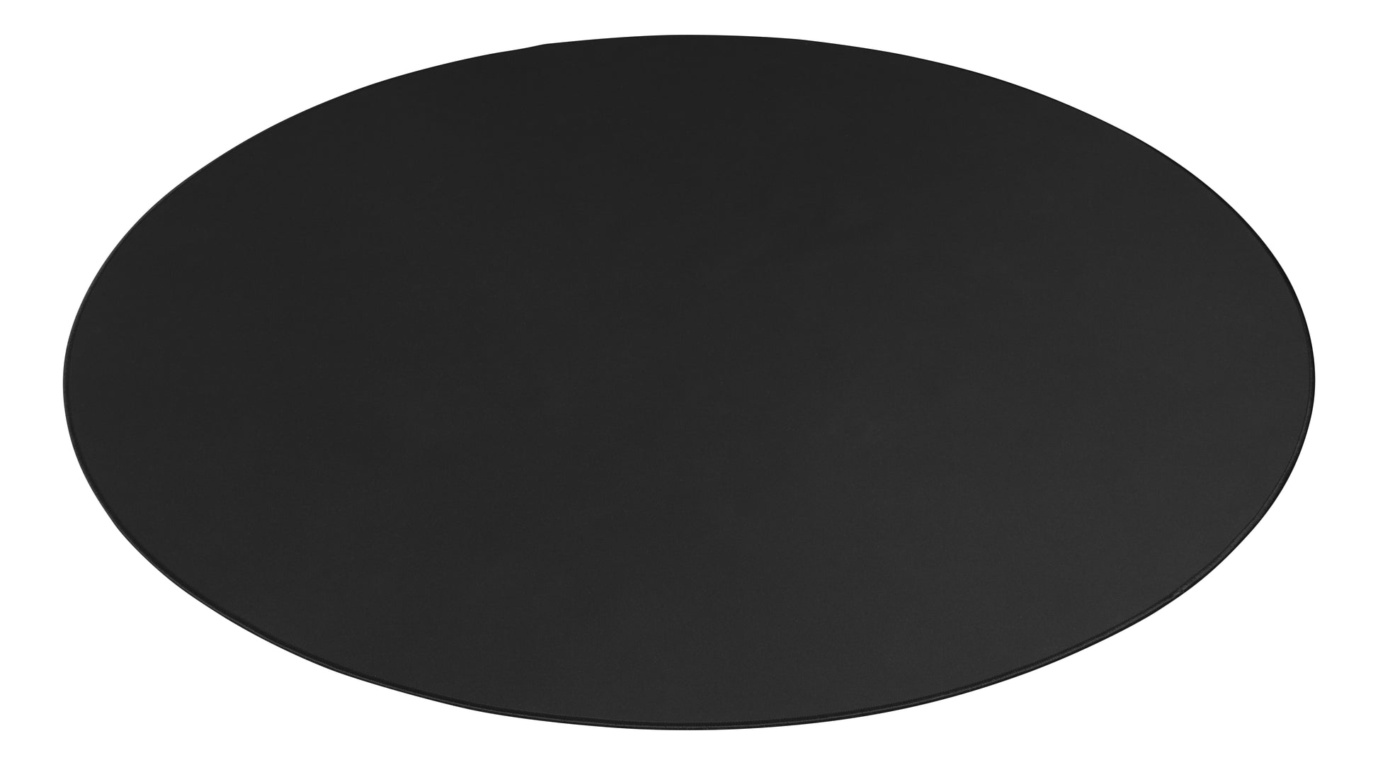 Deltaco Gaming Bodenschutzmatte – 110 × 110 cm, 3 mm, rund, schwarz, Polyester