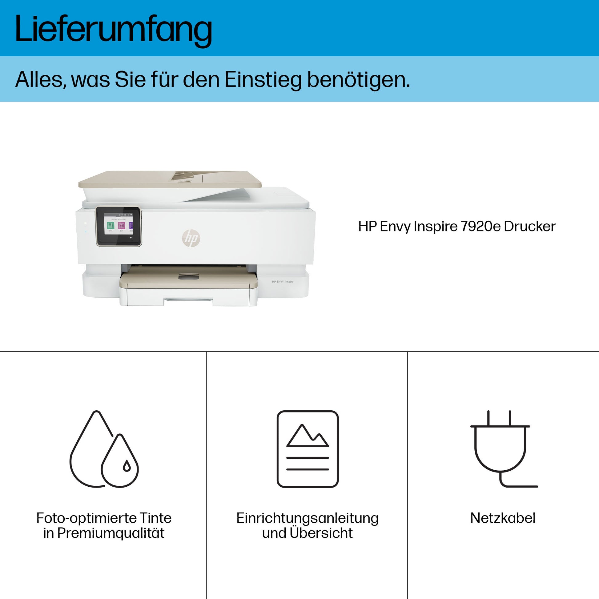 HP ENVY INSPIRE 7920E – Farbiges Tintenstrahl-MFP A4, 3-in-1