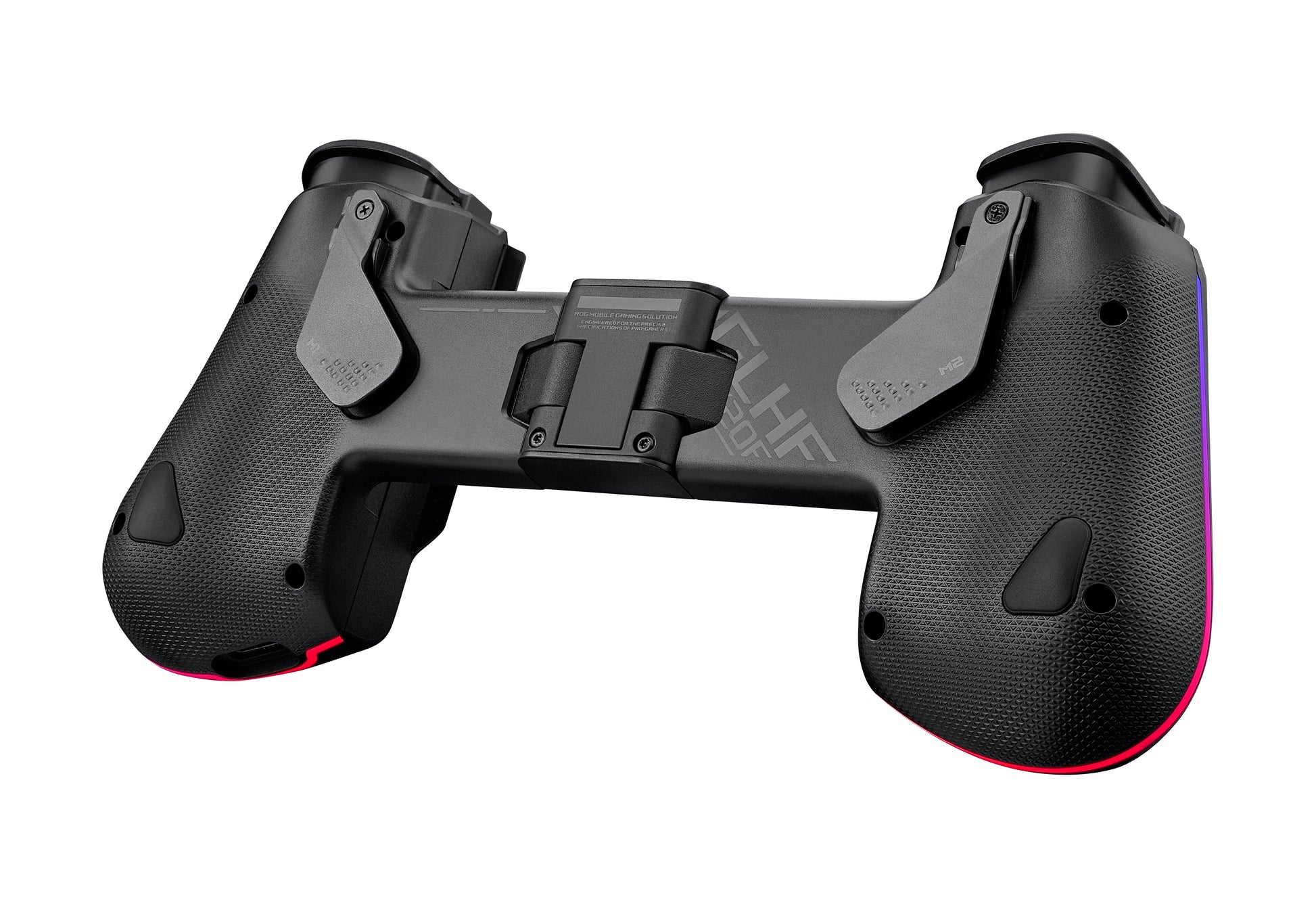 ASUS ROG Tessen – Gamepad – USB 3.2 Gen 1 (USB‑C), RGB, Programmierbare Tasten, für Android, Schwarz/Grau