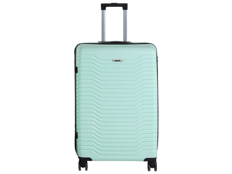 KOOR Manila – Hartschalenkoffer, 95 l, 4 Rollen (Spinner), TSA-Schloss, Mint, 46 × 76 × 30 cm