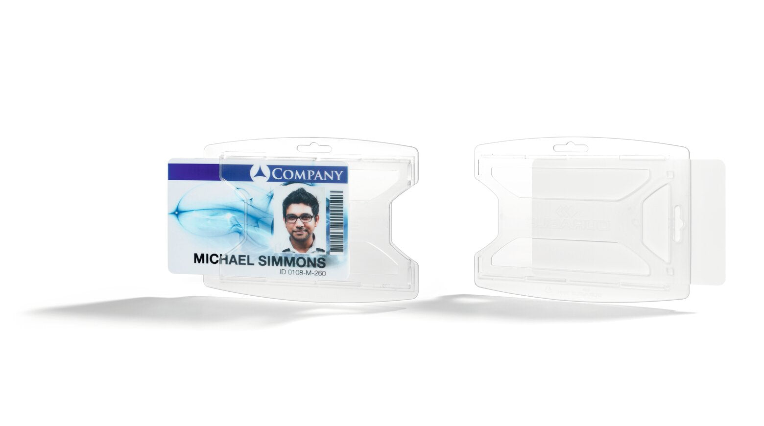 Durable Ausweishalter reXycle – für 85×54 mm Karten – hoch/quer – transparent – Polypropylen (PP)
