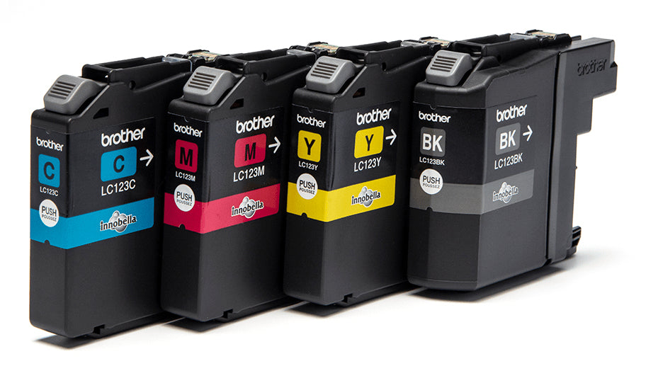 Brother Tintenpatronen-Multipack LC123, CMYK, 4er-Pack, Original – für MFC-J4710DW