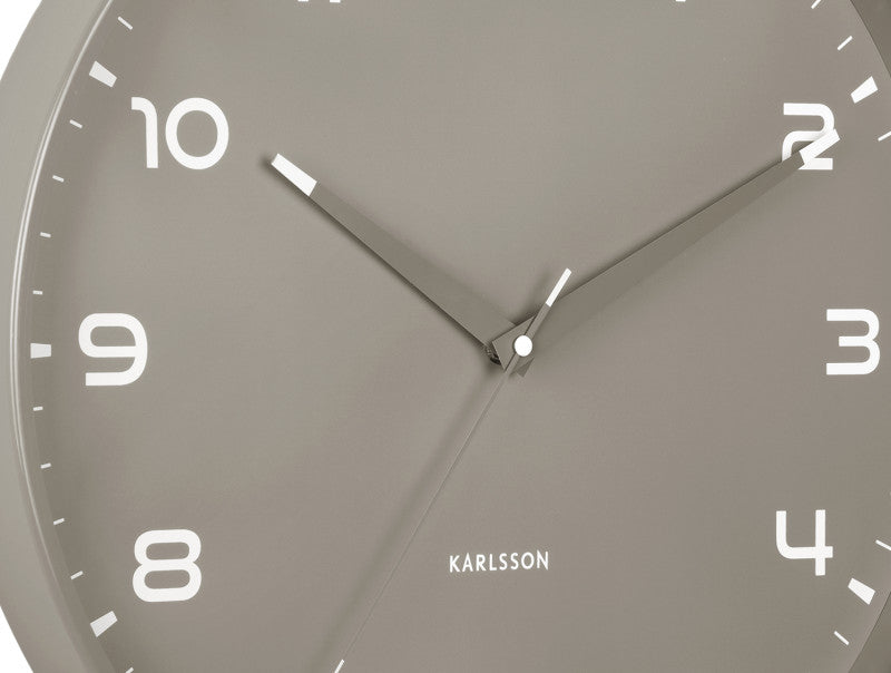 Karlsson Wanduhr Orgullo, grau, Aluminium