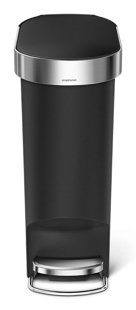 Simplehuman Treteimer CW1390 – 40 l – Kunststoff, Oval – Schwarz