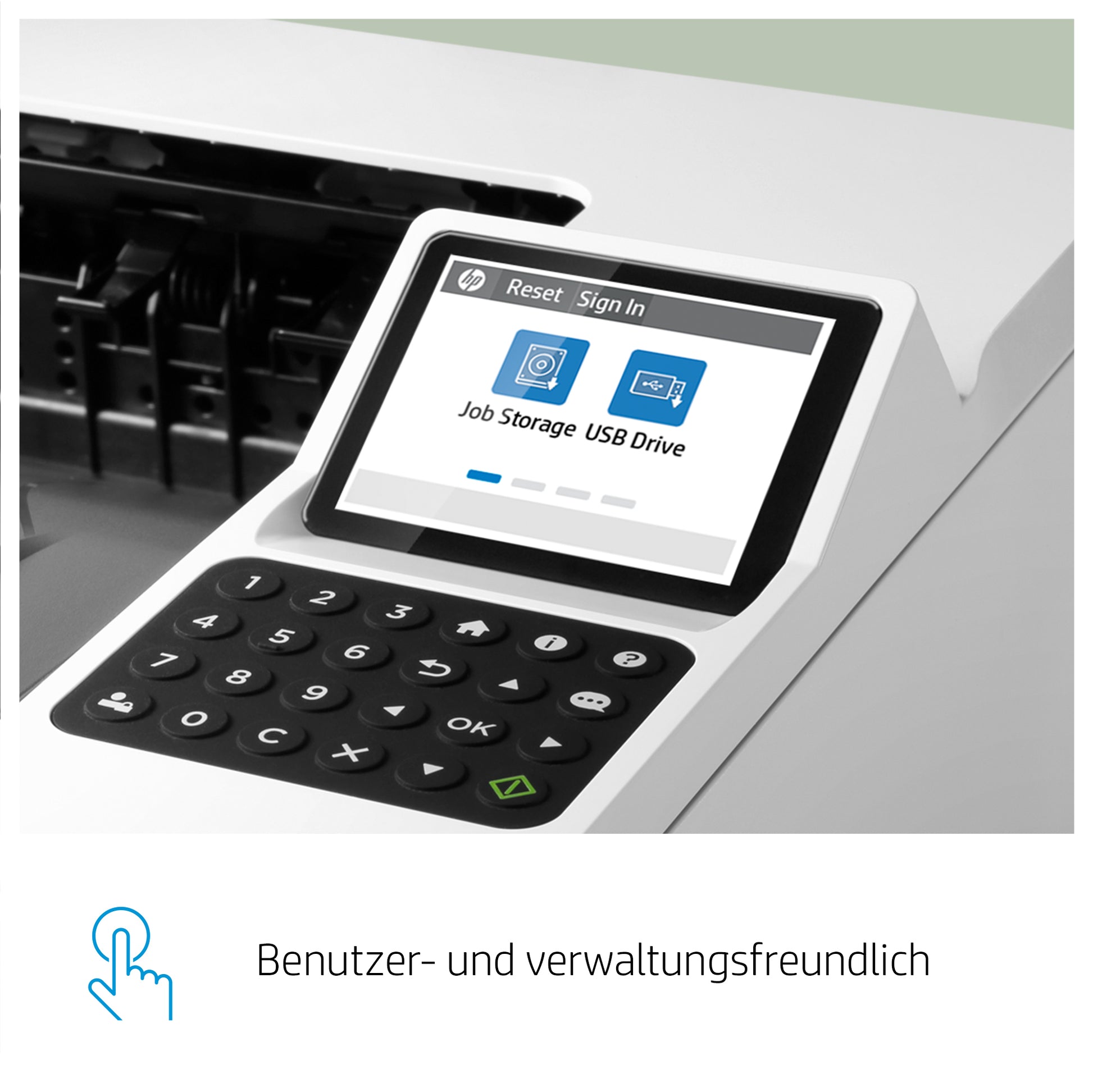 HP LaserJet Enterprise M406dn – S/W, Duplex, 42 S./Min., 1200 × 1200 dpi, LAN, Papier: 350 Blatt