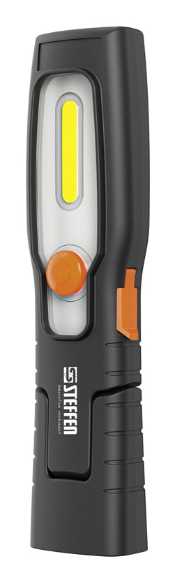 Steffen Arbeitsleuchte 65 00166 – 250 lm, Akku 1000 mAh, dimmbar, IP20 – Schwarz