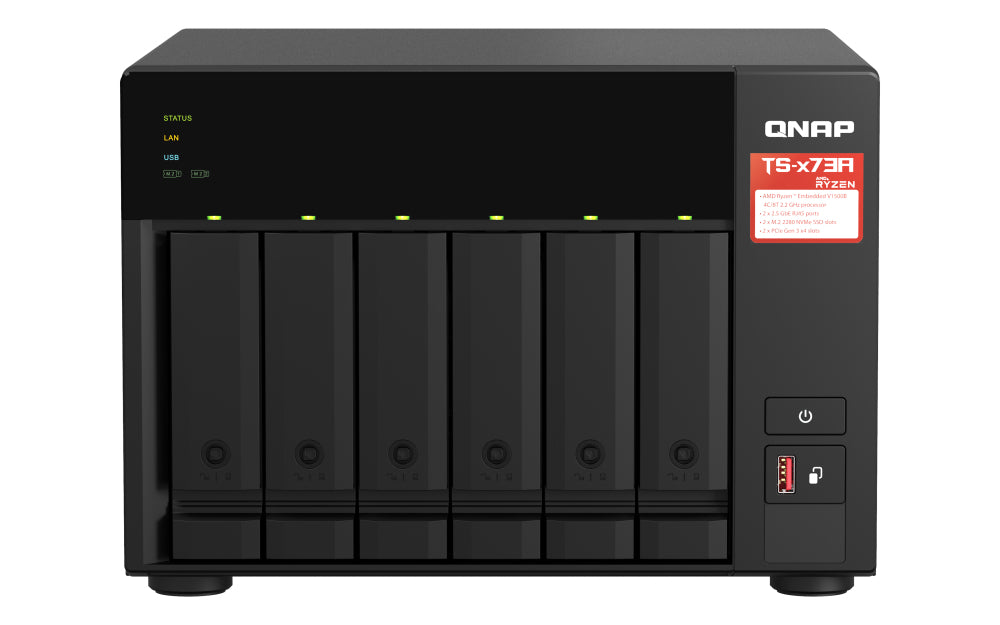 QNAP TS-673A SW5T Speichergerät – 2×2,5 Gbit/s, 6 Bay, 8 GB DDR4