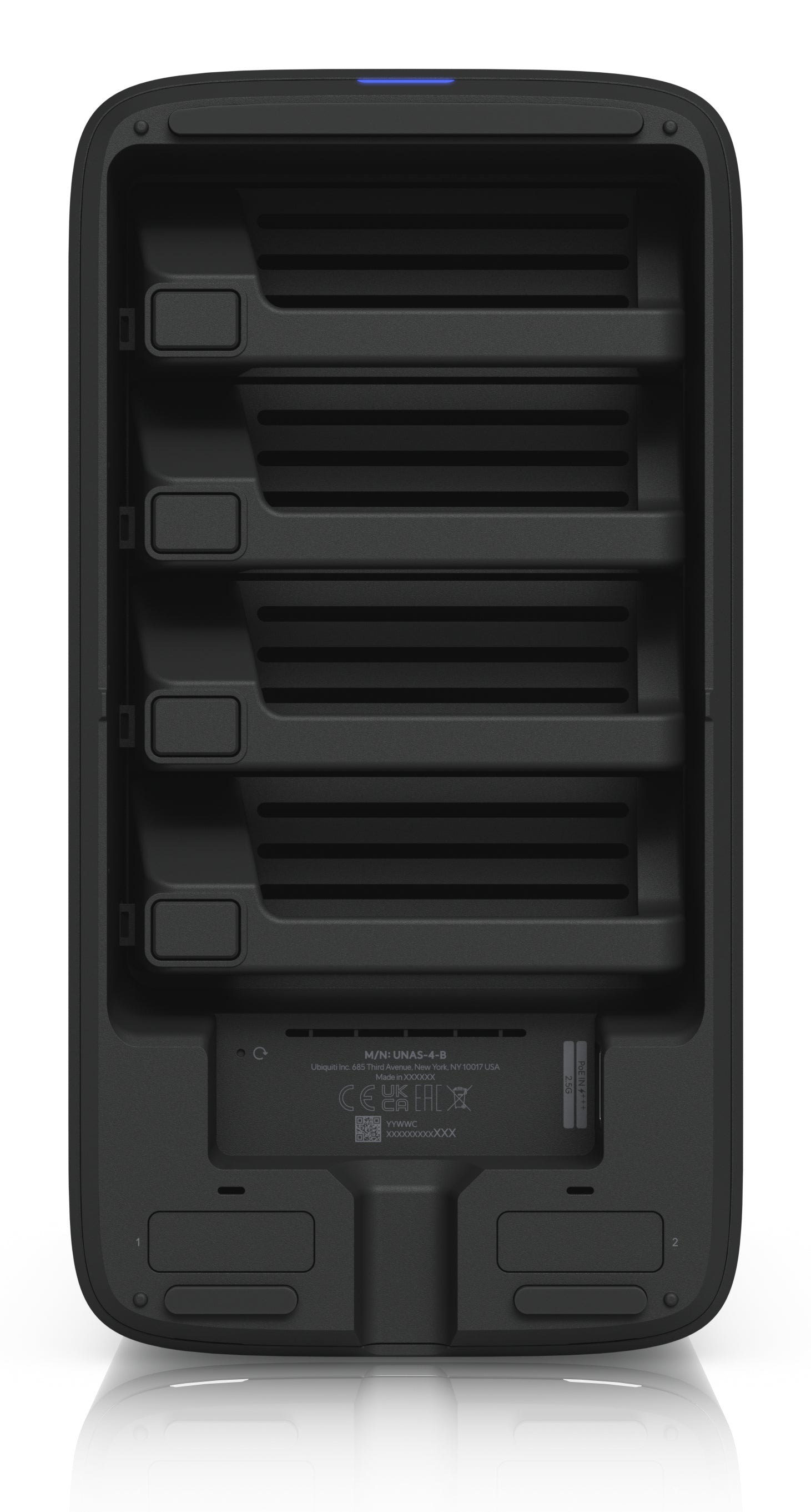 Ubiquiti UniFi Network Attached – 4-Bay Desktop NAS – ARM Cortex‑A57, 4 GB RAM, 2,5GbE